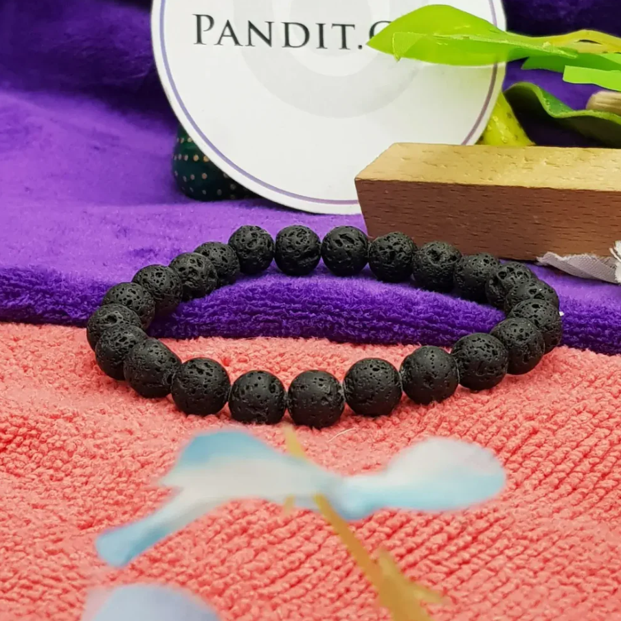 Lava Stone Bracelet - To Control Anger and Lethargy