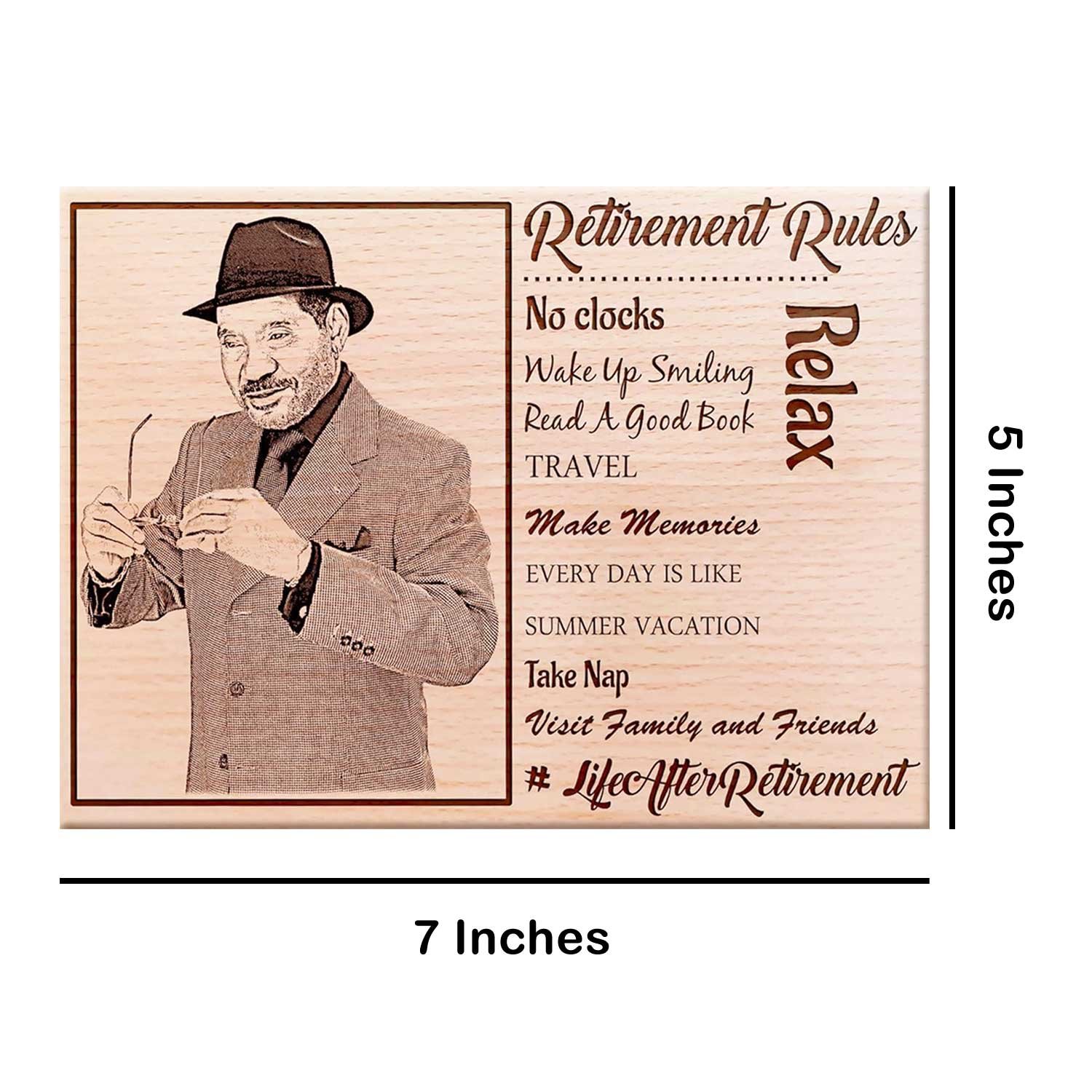 Personalized Wooden Photo Frame Best Retirement Gift - Image 5